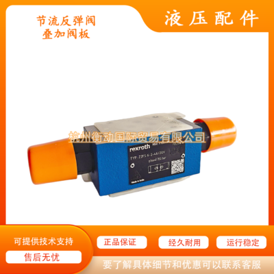 Z2FS6-2-4X/2QV 力士乐节流反弹阀 R900481624 叠加阀 节流阀